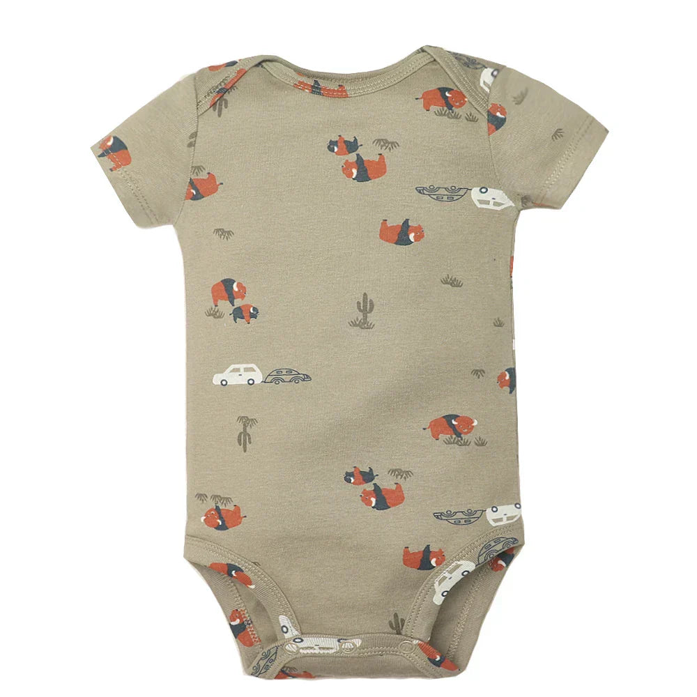 2023 Baby Bodysuit Baby Girl Jumpsuit 5-pack Summer Toddler Boys Clothes Cotton Cartoon Newborn ropa bebe Clothing Costume