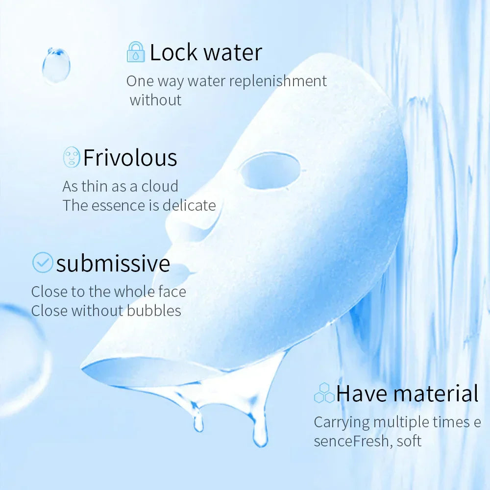 (Pack of 20) BIOAQUA Centella Collagen Face Mask VC Moisturizing Refreshing Sheet Masks Hyaluronic Acid Facial Mask Skin Care Products