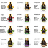 (Pack of 20) Gift Box Pure Natural Plant Essential Oils Set for Humidifier Diffuser Lemongrass Mint Eucalyptus Lavender Oil Citronella