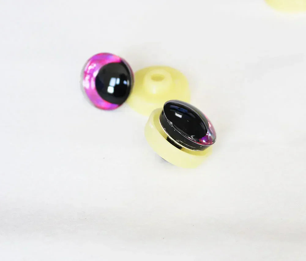 (Pack of 20) NEW 12mm 14 16 18 20 25 30mm 3D Cartoon Clear toy safety strange eyes doll eyes eyes with hard washer-size option