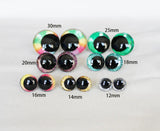 (Pack of 20) NEW 12mm 14 16 18 20 25 30mm 3D Cartoon Clear toy safety strange eyes doll eyes eyes with hard washer-size option