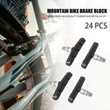 (Pack of 24) V Type Silent Brake Pads Shoes Bike Bicycle Cycling Mountain Bike Dead Speed Brake Pads V Brake System Brake Cycling Part