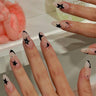 (Pack of 24) /box Fake French y2k Nails Press On Long Stiletto Almond Shape Wearable False Nails With Stars Designs Full Cover Nail Tips