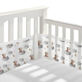 (Pack of 2) /Set Baby Mesh Crib Bumper Liner Breathable Summer Infant Bedding Bumpers born Cot Bed Around Protector