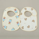 (Pack of 2) /set Cotton Waterproof Baby Bibs Summer Infant Bib Newborn Burp Cloths Bandana for Kids Boys Girls Soft Feeding Saliva Towel