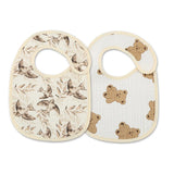(Pack of 2) /set Cotton Waterproof Baby Bibs Summer Infant Bib Newborn Burp Cloths Bandana for Kids Boys Girls Soft Feeding Saliva Towel