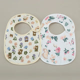 (Pack of 2) /set Cotton Waterproof Baby Bibs Summer Infant Bib Newborn Burp Cloths Bandana for Kids Boys Girls Soft Feeding Saliva Towel