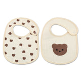 (Pack of 2) /set Cotton Waterproof Baby Bibs Summer Infant Bib Newborn Burp Cloths Bandana for Kids Boys Girls Soft Feeding Saliva Towel