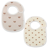 (Pack of 2) /set Cotton Waterproof Baby Bibs Summer Infant Bib Newborn Burp Cloths Bandana for Kids Boys Girls Soft Feeding Saliva Towel