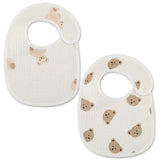 (Pack of 2) /set Cotton Waterproof Baby Bibs Summer Infant Bib Newborn Burp Cloths Bandana for Kids Boys Girls Soft Feeding Saliva Towel