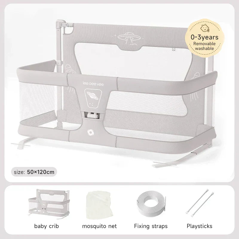3 In 1 Baby Bed Guardrail Crib For Infants Bed Barrier Safety Rail Fence Cot Baby Cribs Adaptable To Bed