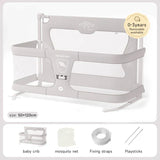3 In 1 Baby Bed Guardrail Crib For Infants Bed Barrier Safety Rail Fence Cot Baby Cribs Adaptable To Bed