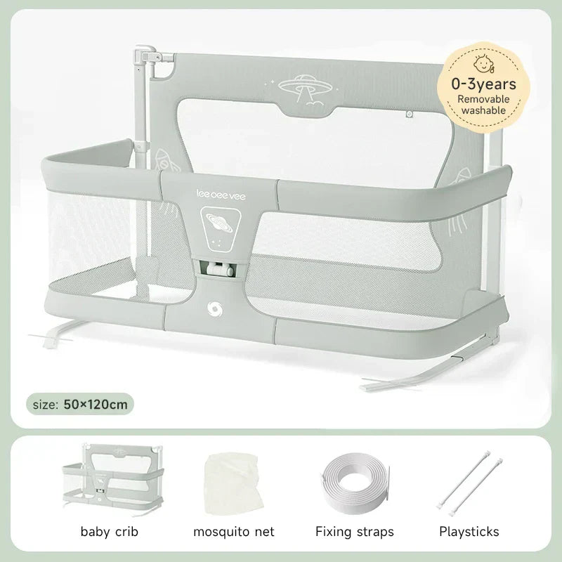 3 In 1 Baby Bed Guardrail Crib For Infants Bed Barrier Safety Rail Fence Cot Baby Cribs Adaptable To Bed