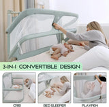 3 In 1 Baby Bed Guardrail Crib For Infants Bed Barrier Safety Rail Fence Cot Baby Cribs Adaptable To Bed