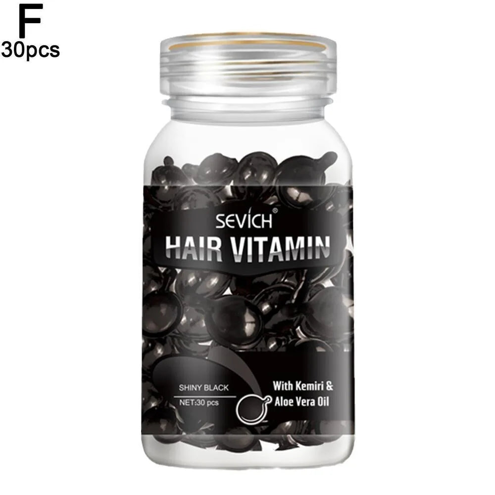 (Pack of 30) \1 bottle Soft Smooth Silky Hair Care Capsule Keratin Complex Repair Oil Anti-fruit Essential Oil Burn Damaged Essence
