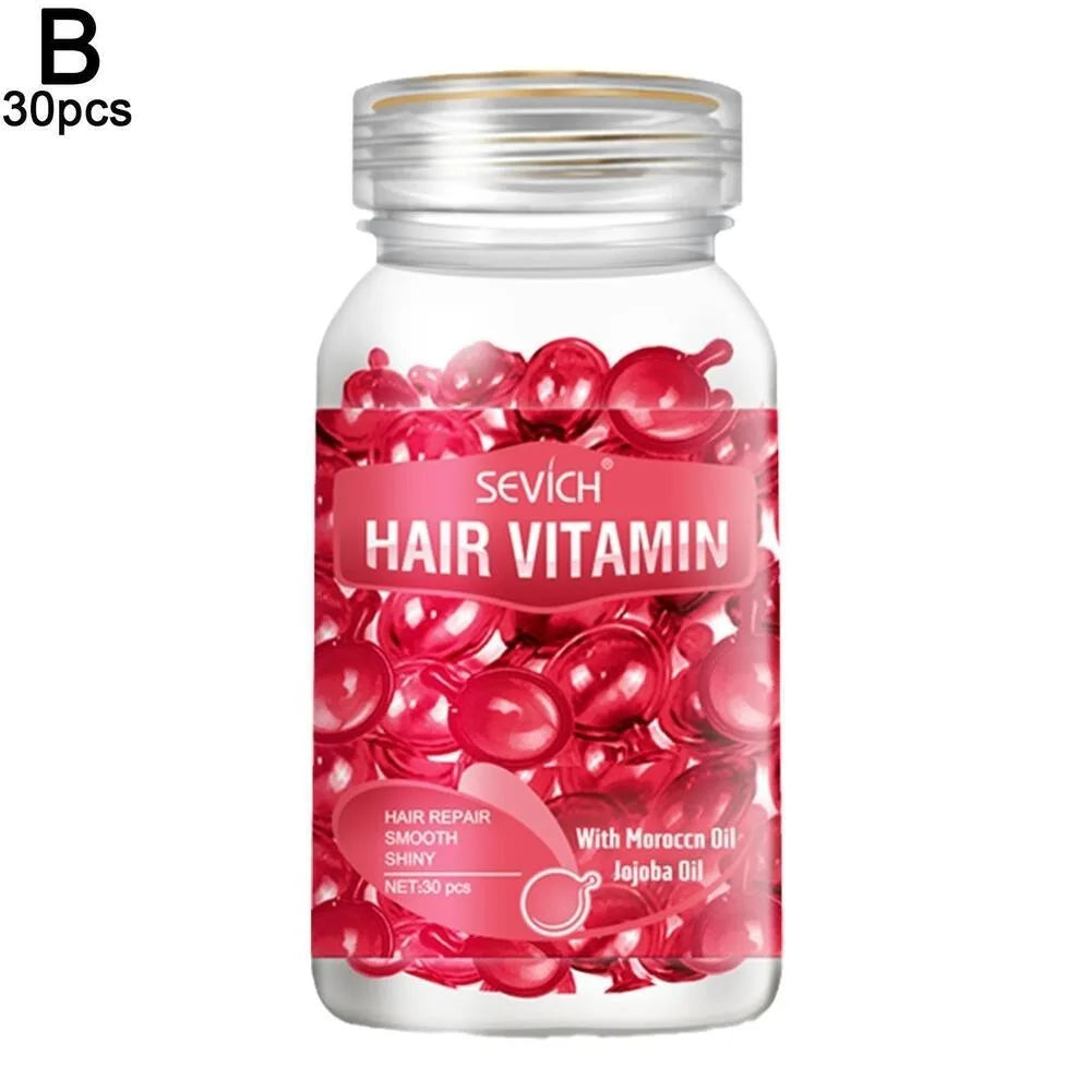 (Pack of 30) \1 bottle Soft Smooth Silky Hair Care Capsule Keratin Complex Repair Oil Anti-fruit Essential Oil Burn Damaged Essence