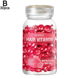 (Pack of 30) \1 bottle Soft Smooth Silky Hair Care Capsule Keratin Complex Repair Oil Anti-fruit Essential Oil Burn Damaged Essence
