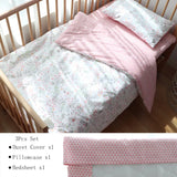 (Pack of 3) Baby Bedding Set For Newborns Star Pattern Kid Bed Linen For Boy Pure Cotton Woven Crib Bedding Duvet Cover Pillocase Sheet