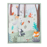 (Pack of 3) Microfiber Crib Bedding Set Forest And Animal Designs For Boys and Girls Baby Quilt Includes Quilt Crib Sheet, Crib Skirt