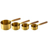 (Pack of 8) 4/ Kitchen Baking Tools Bakeware Measuring Tools & Scales Set Stainless Steel Measuring Cups and Spoons With Wooden Handle