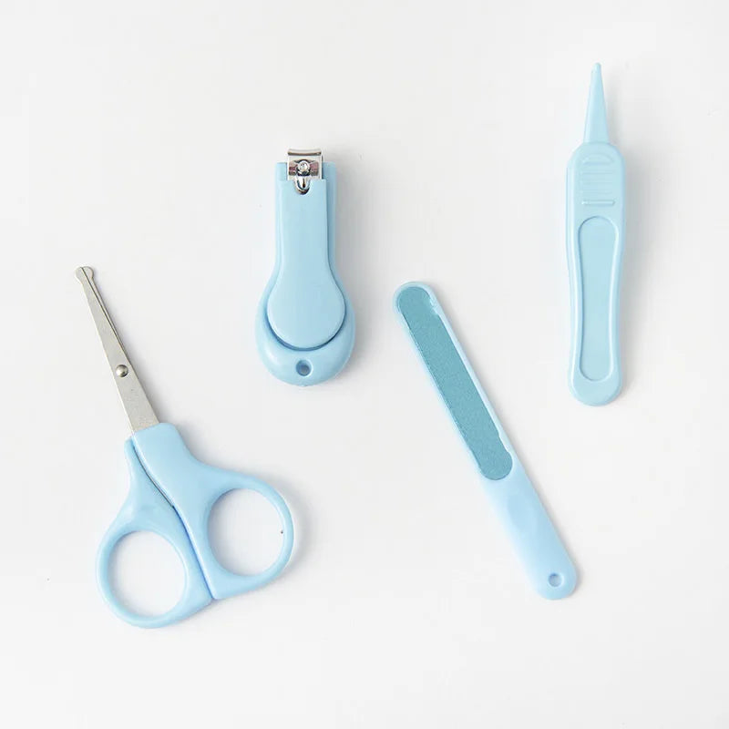 (Pack of 4) Small Baby Care Anti-clamping Nail Clipper Set Stainless Steel Baby Nail Clipper Set Nail Trimmer Baby Essential Products