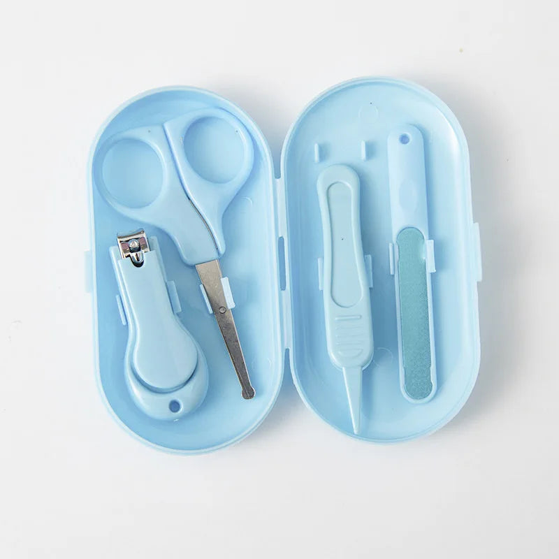 (Pack of 4) Small Baby Care Anti-clamping Nail Clipper Set Stainless Steel Baby Nail Clipper Set Nail Trimmer Baby Essential Products
