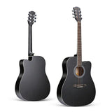 41/38 Inch Acoustic Guitar for Travel Beginners Adults Kit with Capo Picks Bag 6 Steel Strings Guitarra for Teens AGT16