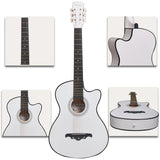 41/38 Inch Acoustic Guitar for Travel Beginners Adults Kit with Capo Picks Bag 6 Steel Strings Guitarra for Teens AGT16