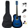 41/38 Inch Acoustic Guitar for Travel Beginners Adults Kit with Capo Picks Bag 6 Steel Strings Guitarra for Teens AGT16