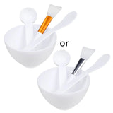 (Pack of 4) Silicone Facial Makeup Brushes with Face Mask Mixing Bowl Set Cosmetic Spatula Beauty Skin Care Full Kit Tools Candy Color