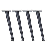 (Pack of 4) Furniture Legs Gold Black Adjustable Tapered Metal Feet for Table Sofa Cupboard Cabinet Stool Chair Feet Accessories
