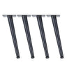 (Pack of 4) Furniture Legs Gold Black Adjustable Tapered Metal Feet for Table Sofa Cupboard Cabinet Stool Chair Feet Accessories