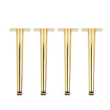 (Pack of 4) Furniture Legs Gold Black Adjustable Tapered Metal Feet for Table Sofa Cupboard Cabinet Stool Chair Feet Accessories