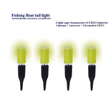 4Sets Electric Fishing Floats Tail LED Electronic Light+4 CR311+1 Bag Hooks Luminous Drifting LED Light Fishing Accessories