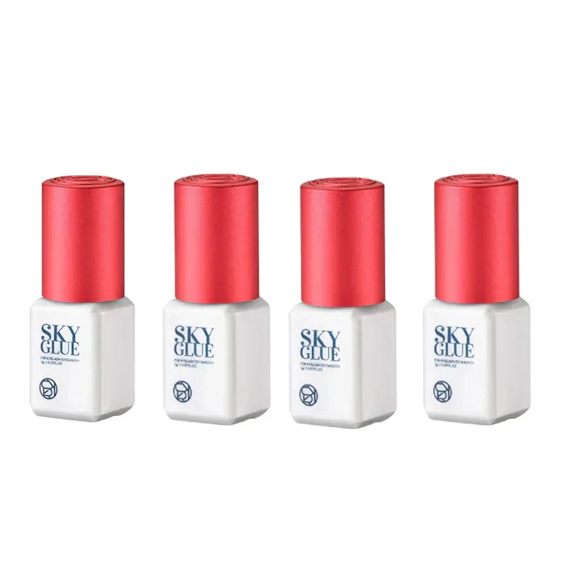 5 Bottles SKY Glue S+ Black Red Blue Cap False Lash Adhesive Wholesale Korea Original Eyelash Extension Lash Glue Makeup Tools