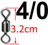 (Pack of 500) Bearing Swivel Fishing Connector Stainless Steel Carp Fishing Accessories Snap Fishhook Lure Solid Ring Swivel Tackle