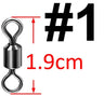 (Pack of 500) Bearing Swivel Fishing Connector Stainless Steel Carp Fishing Accessories Snap Fishhook Lure Solid Ring Swivel Tackle