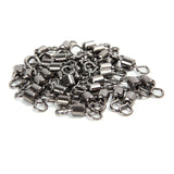 (Pack of 500) Bearing Swivel Fishing Connector Stainless Steel Carp Fishing Accessories Snap Fishhook Lure Solid Ring Swivel Tackle