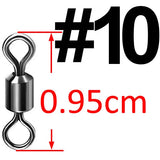 (Pack of 500) Bearing Swivel Fishing Connector Stainless Steel Carp Fishing Accessories Snap Fishhook Lure Solid Ring Swivel Tackle