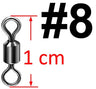 (Pack of 500) Bearing Swivel Fishing Connector Stainless Steel Carp Fishing Accessories Snap Fishhook Lure Solid Ring Swivel Tackle