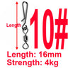 (Pack of 50) Box Rolling Swivel With Hanging Snap Fishing Tackle Fishhooks Lure Line Bait Fishing Connector Carp Solid Rings Swivels