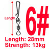 (Pack of 50) Box Rolling Swivel With Hanging Snap Fishing Tackle Fishhooks Lure Line Bait Fishing Connector Carp Solid Rings Swivels