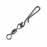 (Pack of 50) Box Rolling Swivel With Hanging Snap Fishing Tackle Fishhooks Lure Line Bait Fishing Connector Carp Solid Rings Swivels