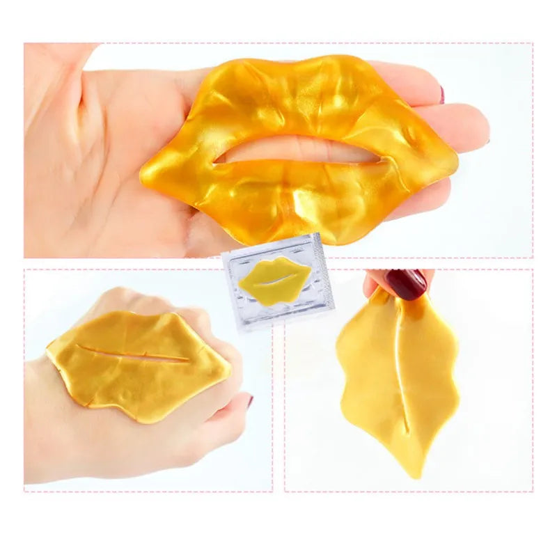 (Pack of 50) Collagen Lip Mask Moisturizing Anti Wrinkle Nourishing Beauty lips Care Labial Moisturizer Lip Patches Gel Pads Skin Care