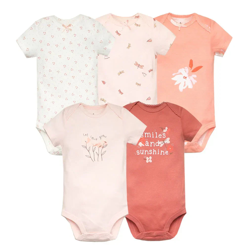 (Pack of 5) /lot Baby Bodysuit Fashion Girl Clothes Cotton Newborn Baby Boy Clothing Infant Body Baby Jumpsuit Cartoon Ropa Bebe