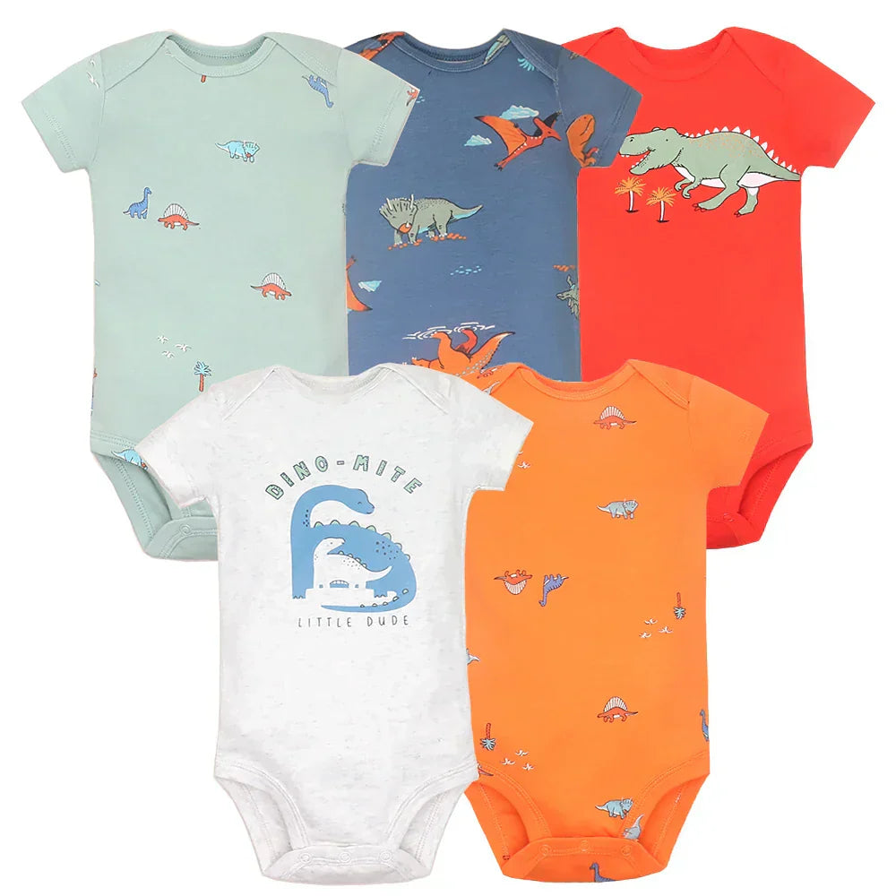 (Pack of 5) /lot Baby Bodysuit Fashion Girl Clothes Cotton Newborn Baby Boy Clothing Infant Body Baby Jumpsuit Cartoon Ropa Bebe