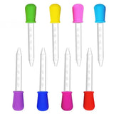 (Pack of 10) 6/7/8/ Baby Dropper Medicine Feeder Child Medicine Device Silicone Pipette Liquid Food Dropper Infant Utensils 5ML