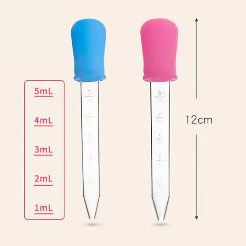 (Pack of 10) 6/7/8/ Baby Dropper Medicine Feeder Child Medicine Device Silicone Pipette Liquid Food Dropper Infant Utensils 5ML