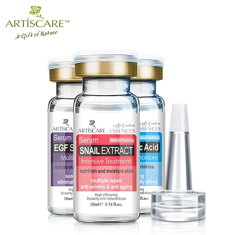 (Pack of 8) ARTISCARE Serum for Face Whitening Anti Wrinkles Hyaluron Acid Anti Aging Vitamain C Essence Acne Skin Care Facial Product
