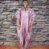 African American mother expensive custom hot gold jacquard fabric loose dress